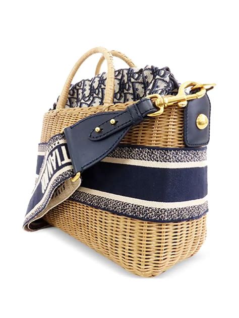 bolsa cesta dior wicker|FARFETCH .